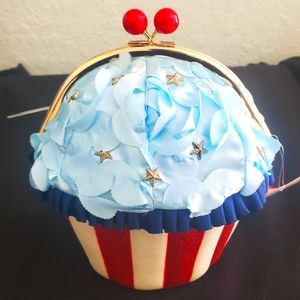 Betsey Johnson "Baked in the USA" cupcake crossbody